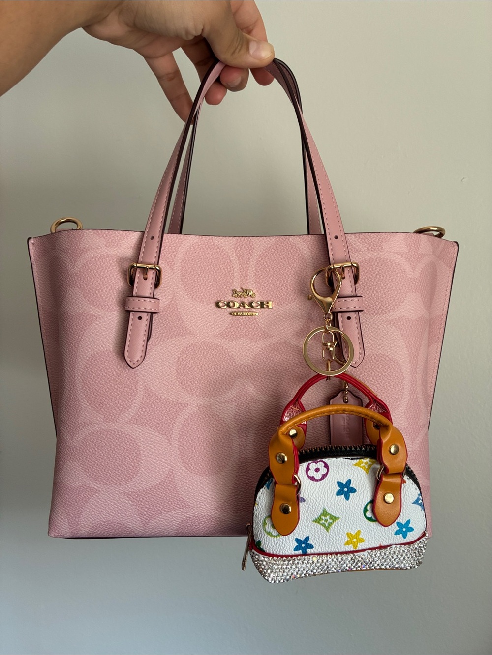 Mini Multicolor Monogram Charm Bag Keychain